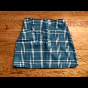 Wool checkered skirt